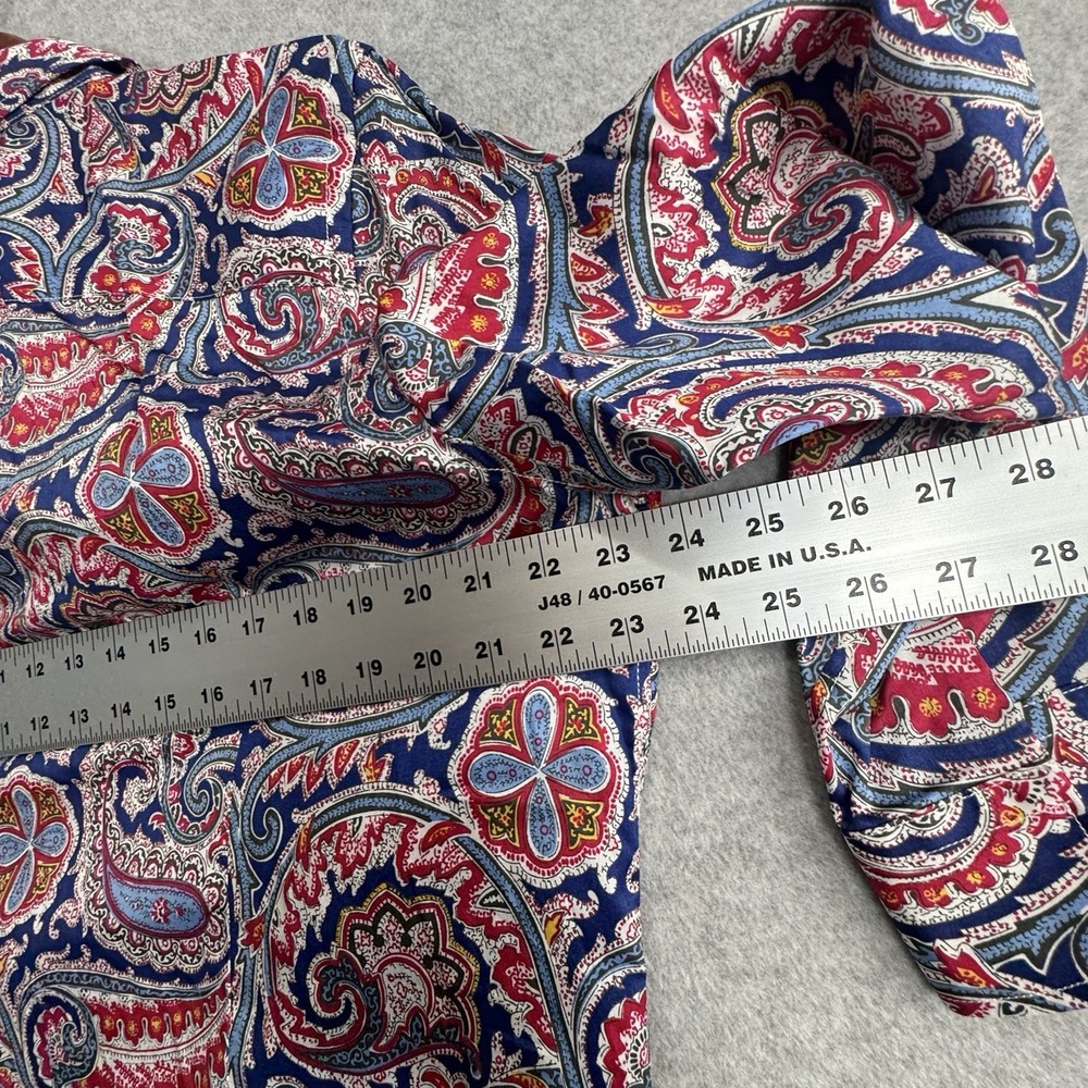 Lauren Ralph Lauren LRL Womens 1XL Colorful Paisley Cotton Button Up Shirt Top - Picture 14 of 16